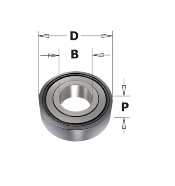 RODAMIENTO FRESA ROUTER 6.35X D12.7MM - Imagen 2