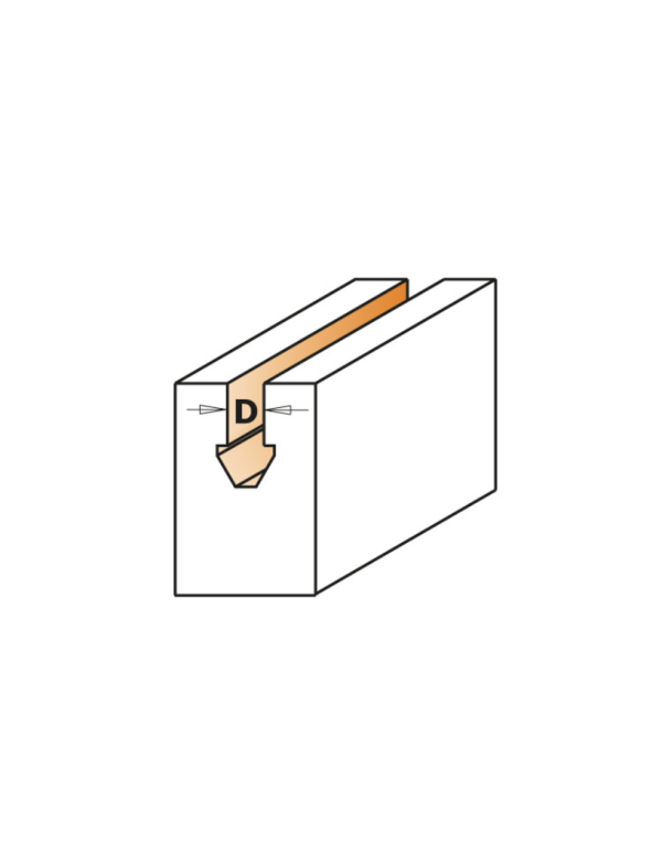 FRESA ROUTER BURLETE D=3 I=8 T=1/4 Z=2 - Imagen 2