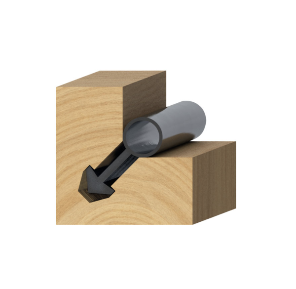 FRESA ROUTER BURLETE D=3 I=8 T=1/4 Z=2 - Imagen 3