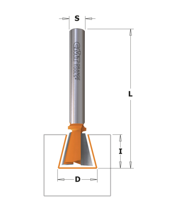 FRESA ROUTER C. MILANO HM D1/2 T=1/2 ANG14º - Imagen 3