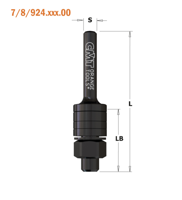 MANDRIL PORTA DISCO ROUTER T=12.7 C/TORNILLO