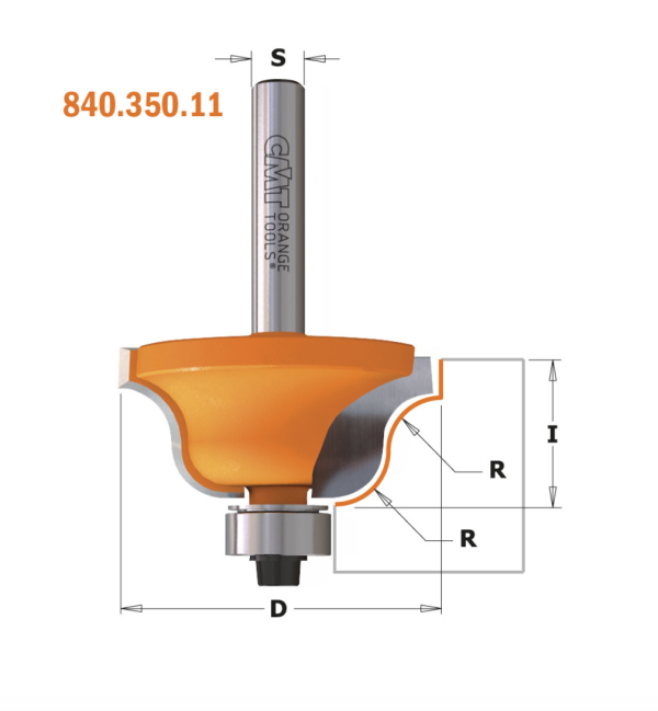 FRESA ROUTER CANT FORMA HM D35 T1/4 I14 R4.8 - Imagen 2