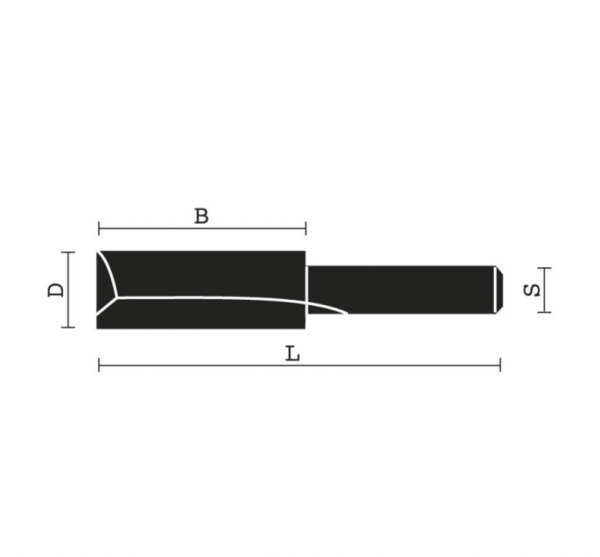 FRESA ROUTER RECTA S=1/4 (6.35) D=4MM B=11MM L=51MM Z=2+1 - Imagen 2