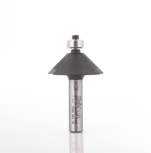 FRESA ROUTER CANTEADO CHAFLAN 45° S=1/4 (6.35) D=35MM B=18MM L=57MM Z=2 - Imagen 3