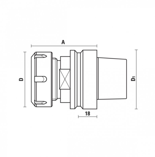 PORTA PINZA ER32 HSK-F63 DX - Imagen 2