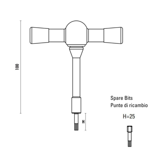 LLAVE DE TORQUE TORNILLO TORX H=25 SOCK=3 7nM - Imagen 2